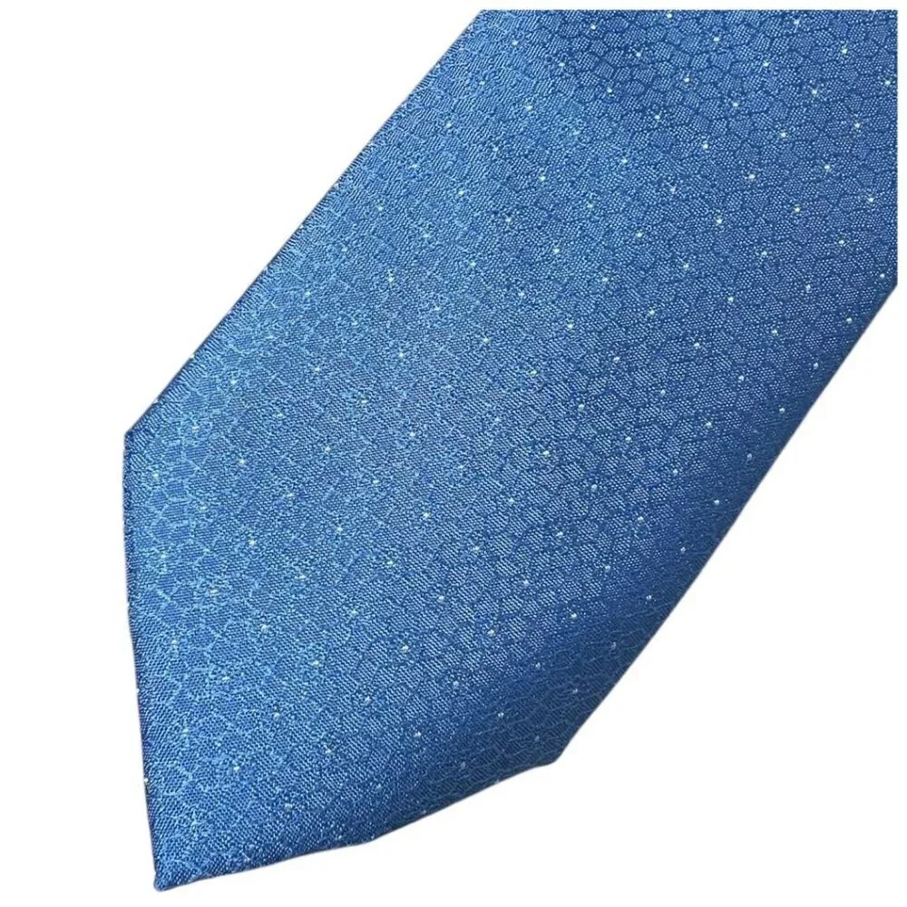 Calvin Klein Mens Blue Textured Pattern Classic Sinclair Natte Tie Workwear New